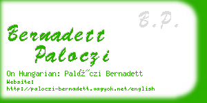 bernadett paloczi business card